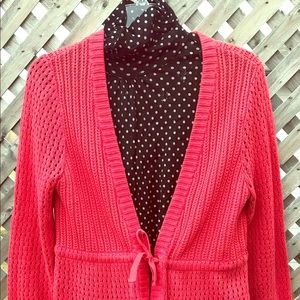 🌸 Christopher & Banks cardigan & polka dot top
